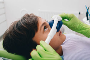 a young boy at a houston sedation dentist